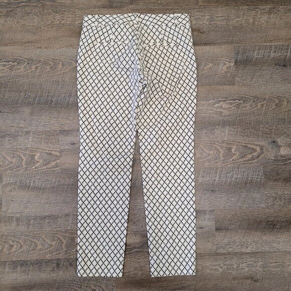 BANANA REPUBLIC | Sloan Pant White Patterned | Sz. 2 - Picture 8 of 9